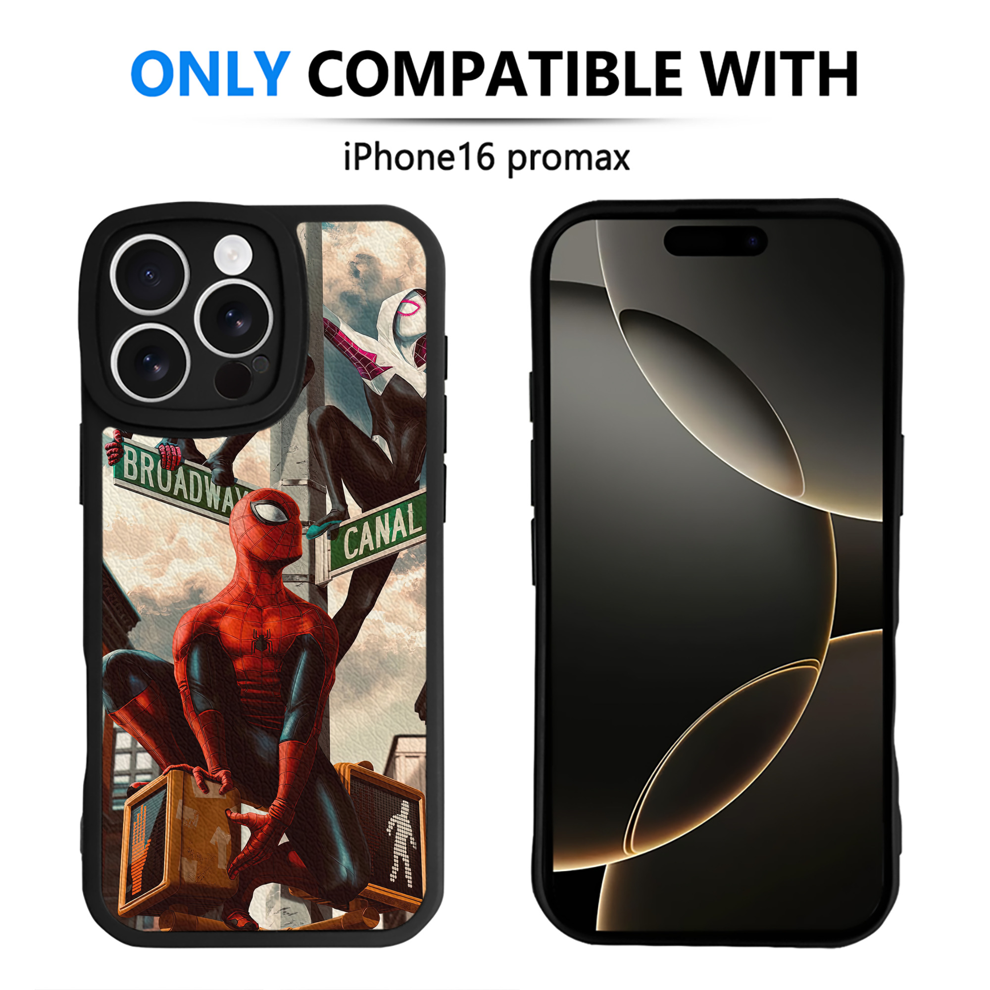 Spider Man スパイダーマン 【iPhone 16シリーズ対応】シリコンスマホケース（レザー調） 材質：シリコン